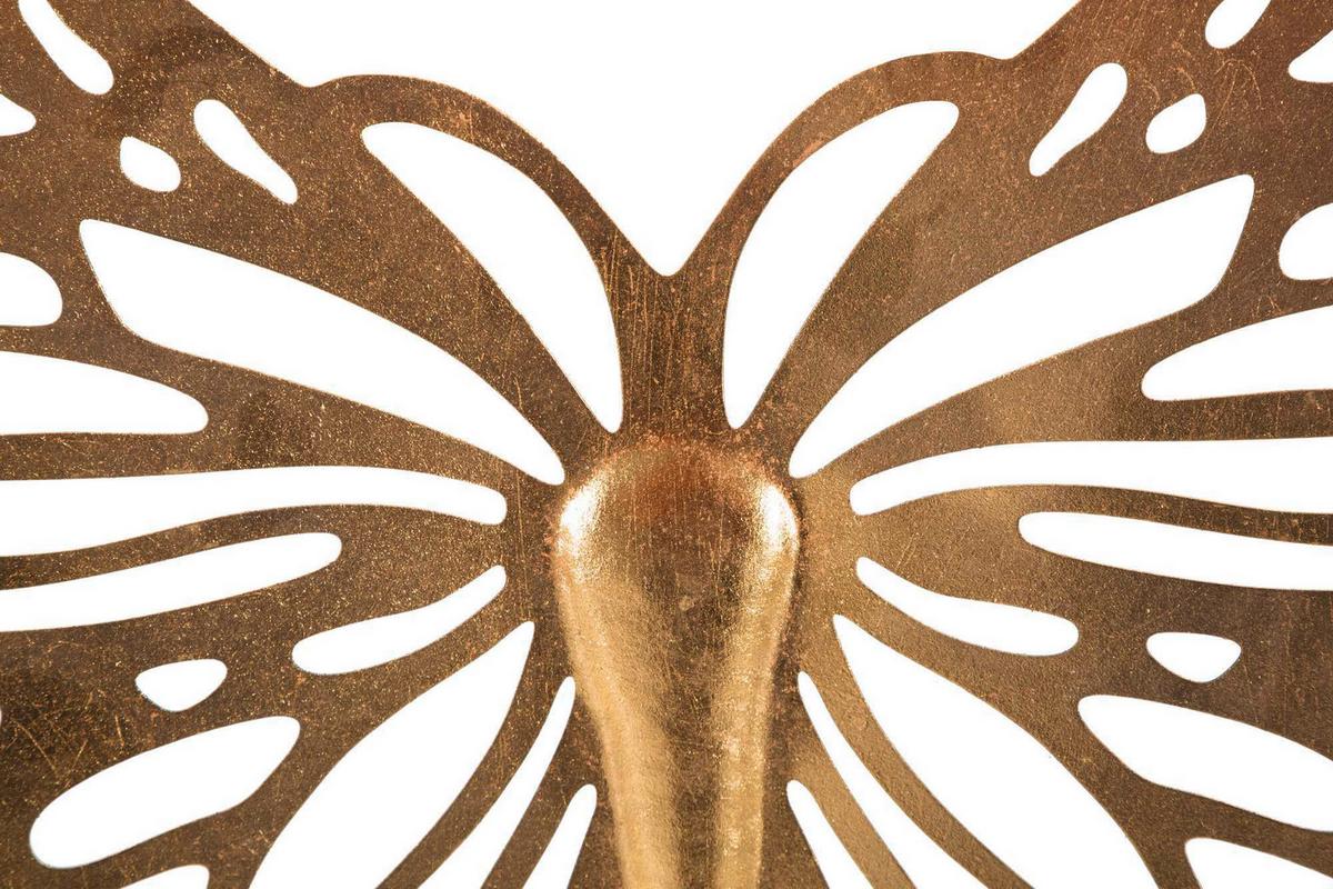 Wanddeko Butterfly Goldfarben B: 35 cm - Goldfarben, Basics, Metall (35/43/2cm)
