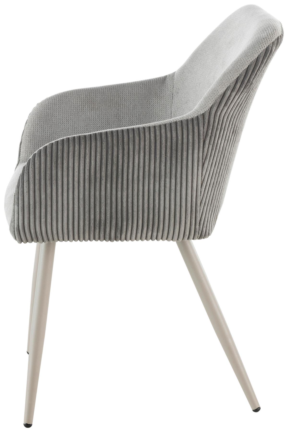 Armlehnstuhl-Set Eddy - Beige/Grau, LIFESTYLE, Holz/Textil (54/84/60cm) - Livetastic