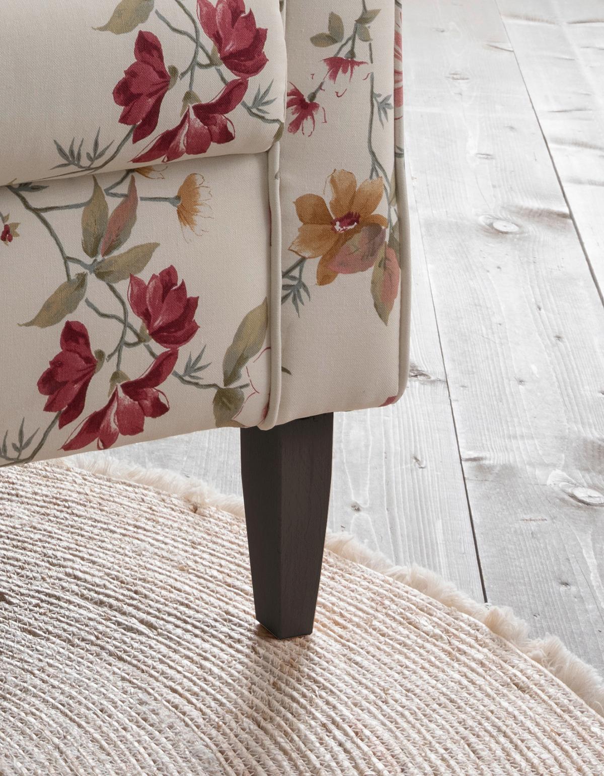 Sesselset Asino Beige/rot/wengefarben B: 80 Cm - Wengefarben/Beige, ROMANTIK / LANDHAUS, Textil (80/102/86cm) - Livetastic