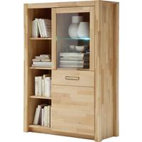 Highboard Fenja Buchefarben, B: 98 cm - Buchefarben, Design, Glas/Holz (98/145/40cm) - MID.YOU