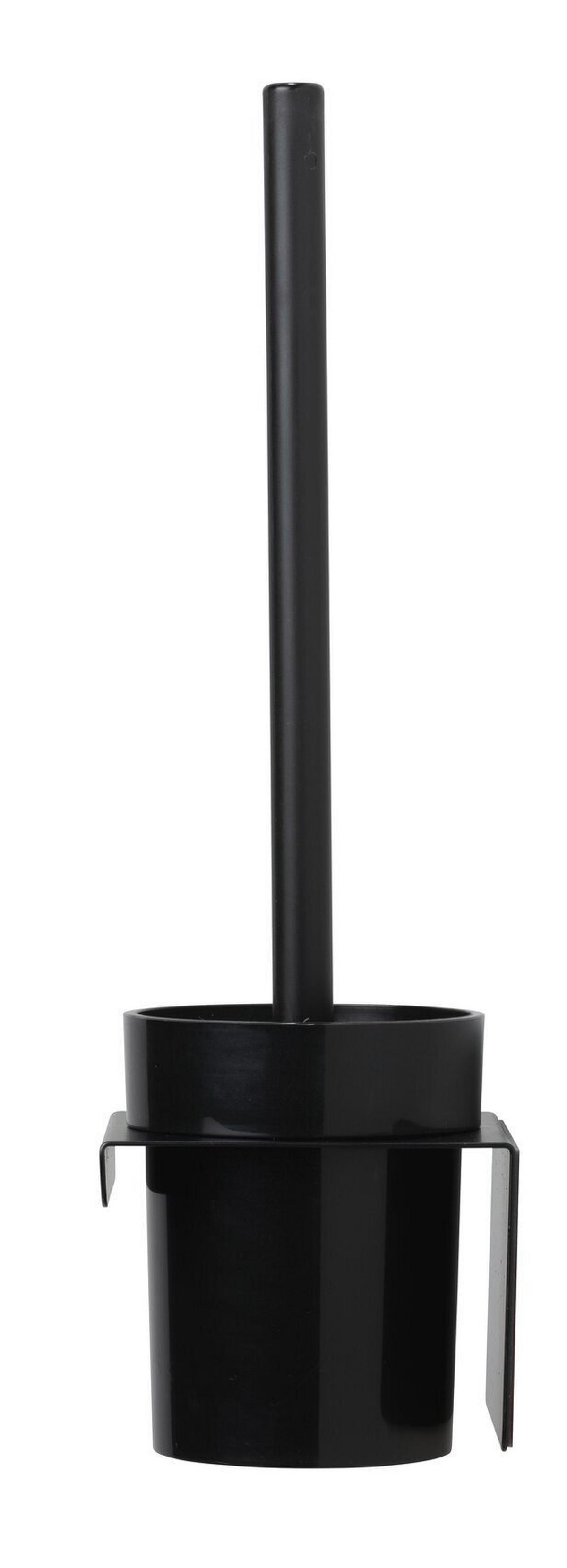 WC SADA - ŠTĚTKA A DRŽÁK TURBO-LOC LIZAN - černá, Moderní, kov/plast (10,5/30,5/10,5cm) - Mömax