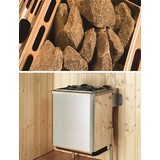 Saunaofenset 9,0 Kw, Kompakt 400v - Alufarben, MODERN, Metall (38/66,4/36,6cm)