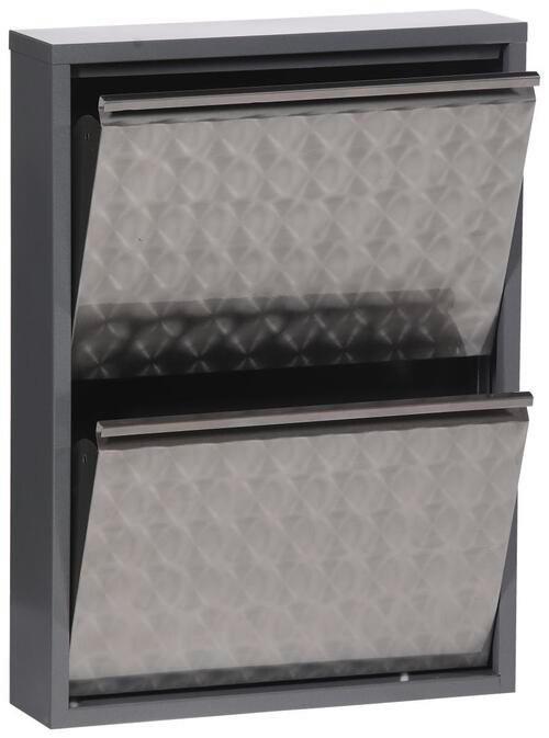 Schuhkipper Mac Grau Metall 2 Klappen B: 50 Cm - Grau, Basics, Metall (50/70/13cm)