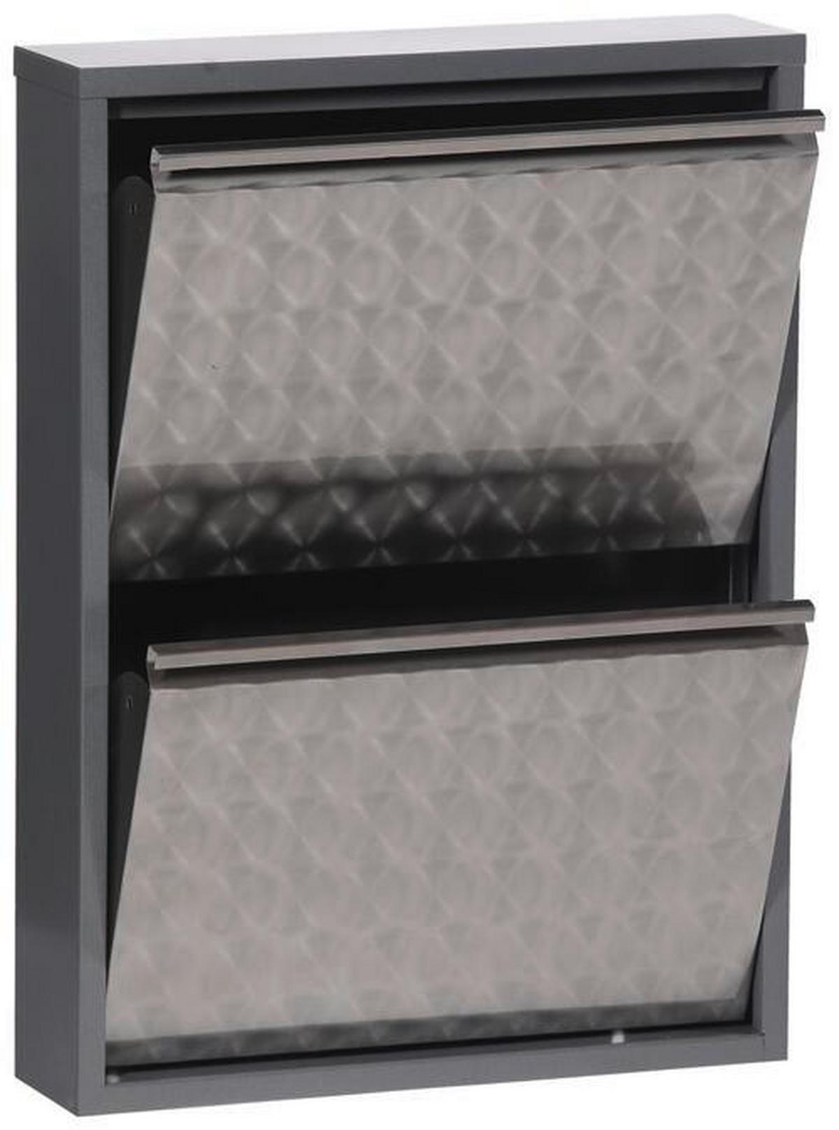 Schuhkipper Mac Grau Metall 2 Klappen B: 50 Cm - Grau, Basics, Metall (50/70/13cm)
