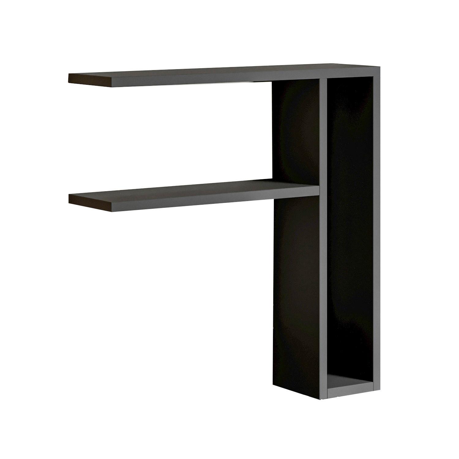 Wandregal Tiny Anthrazit B: 60 cm - Anthrazit, Design, Holzwerkstoff (60/62/15cm) - Livetastic