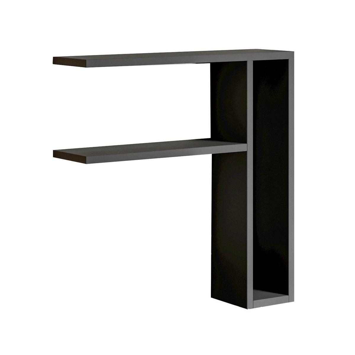 Wandregal Tiny Anthrazit B: 60 cm - Anthrazit, Design, Holzwerkstoff (60/62/15cm) - Livetastic