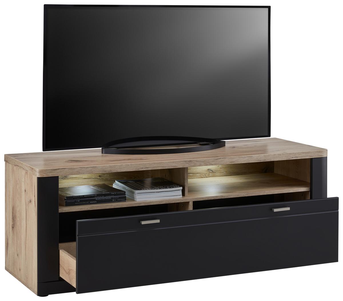 KOMODA POD TELEVIZI GAME - Moderní, kompozitní dřevo (151/59/52cm)