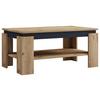 Konferenčný stolík Rolas, dub medový - čierna/dub medový, Modern, kompozitné drevo (90/53/41cm) - MID.YOU