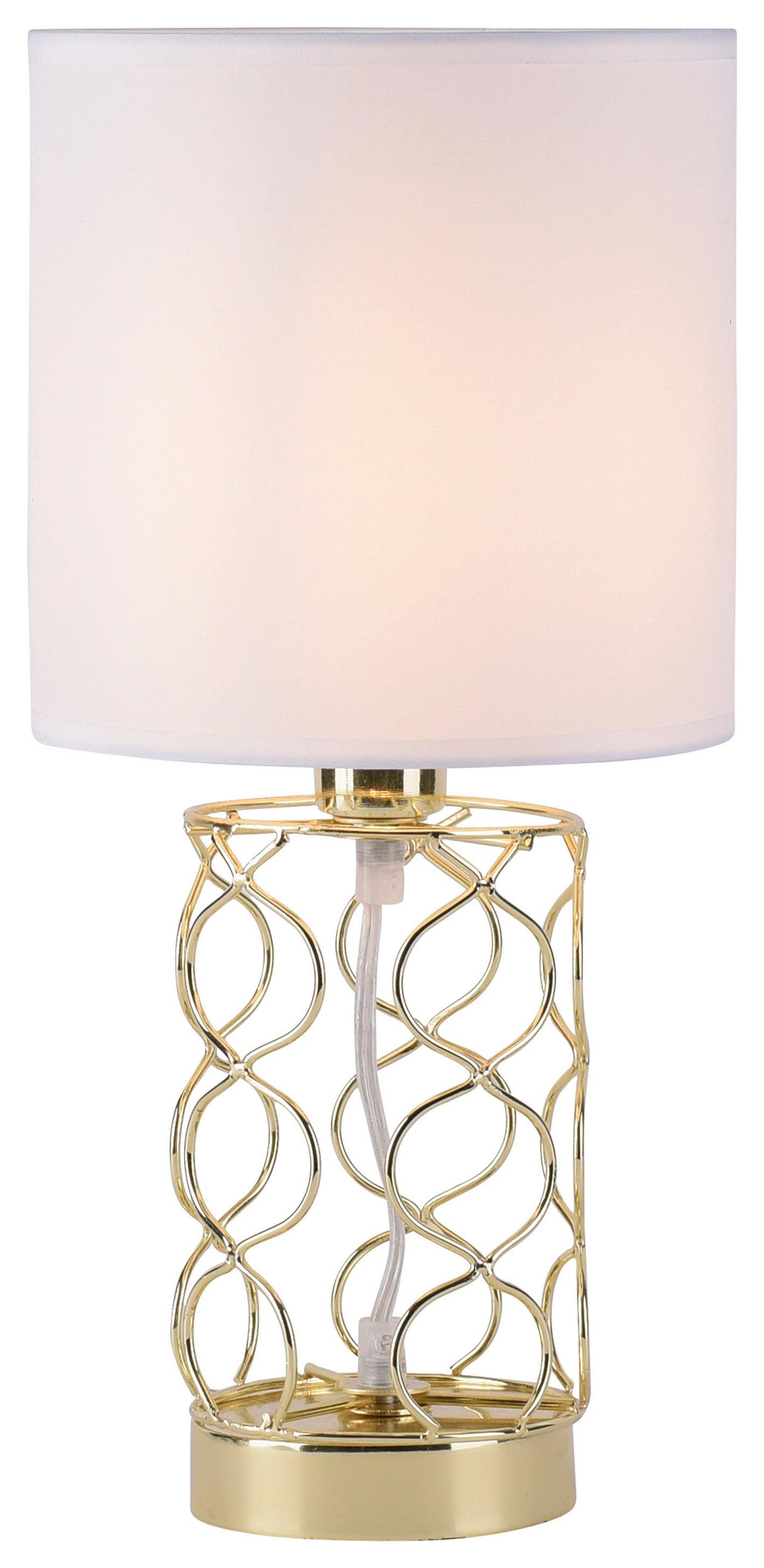 Stolná Lampa Deva Zlatá - zlatá, Moderný, kov/plast (18/18/35cm)