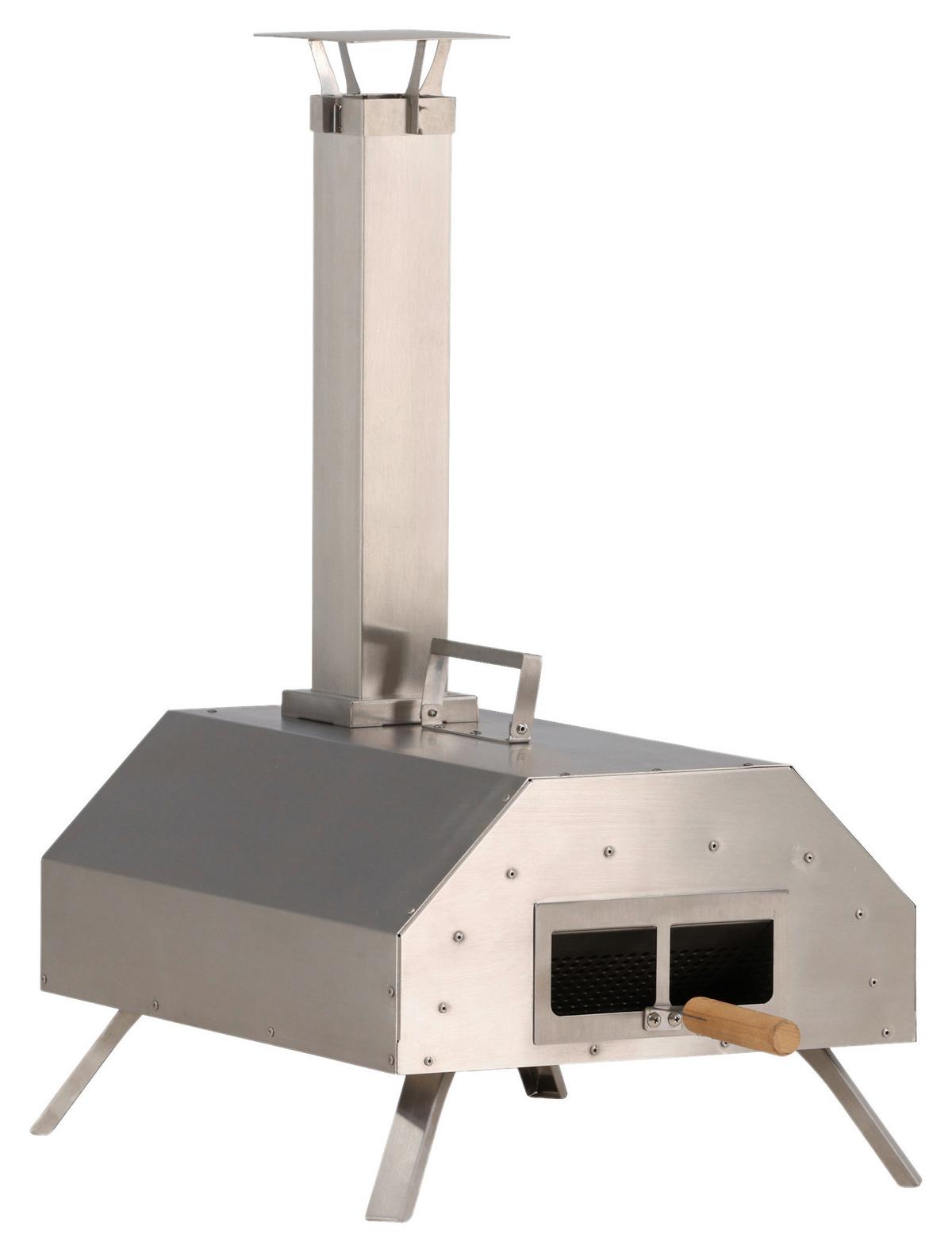 Pizzaofen Hamnå - Silberfarben, KONVENTIONELL, Metall (76,4/68,1/40cm) - Gardenson