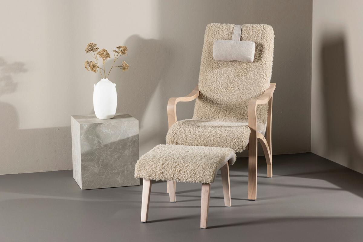 Armlehnstuhl Faro Eichefarben, Beige B: 60cm - Eichefarben/Beige, MODERN, Holz/Textil (60/107/89cm) - Livetastic