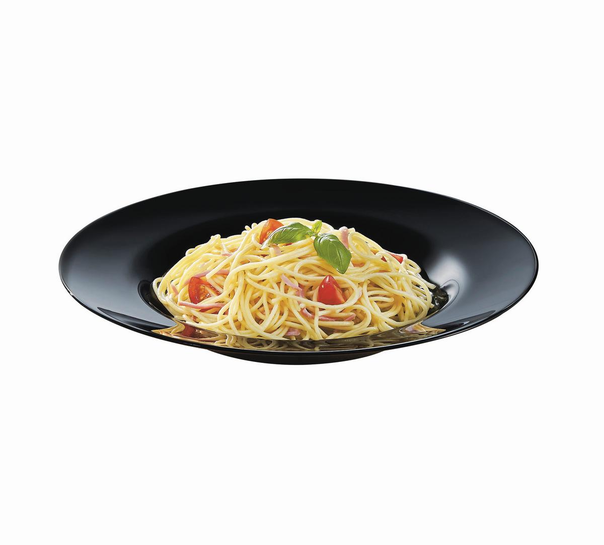 Pastateller Italien Party 6-Teilig - Schwarz, Basics, Glas (29cm) - Creatable