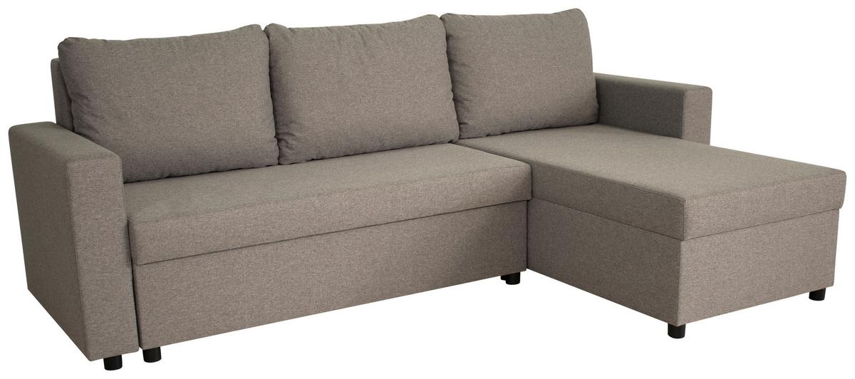 Rohová sedačka ZAP, oboustranná, cappuccino - černá/cappuccino, Moderní, dřevo/textil (226/148cm) - Based
