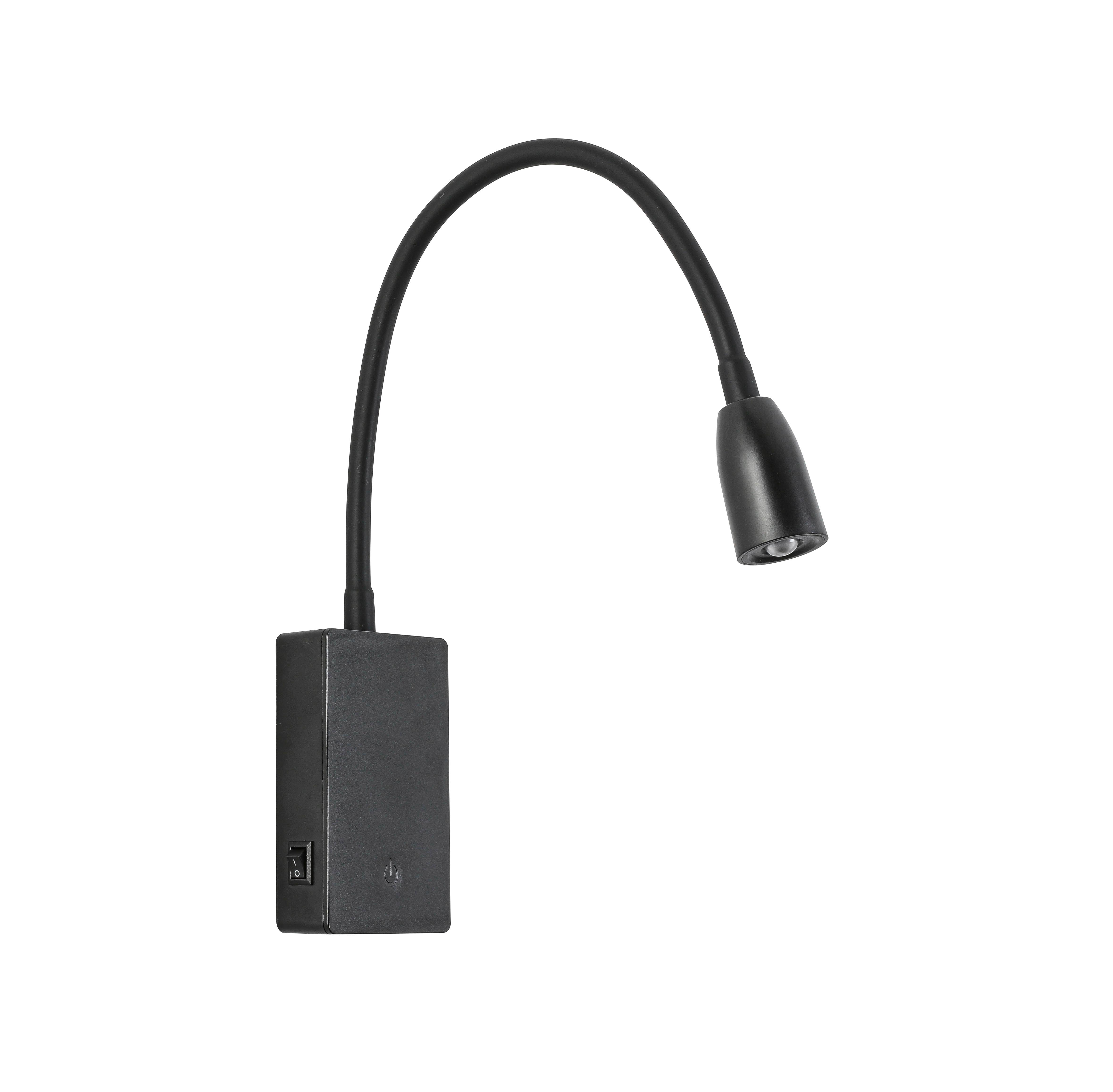 NÁSTENNÉ LED SVIETIDLO WITI - čierna, Modern, kov/plast (3,08/7/max 49,65cm) - Mömax