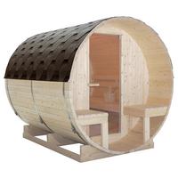 Saunafass Bergen Bergen Fichtefarben B: 189 Cm - Fichtefarben, KONVENTIONELL, Glas/Holz (194,8/220/191,5cm) - Sanotechnik