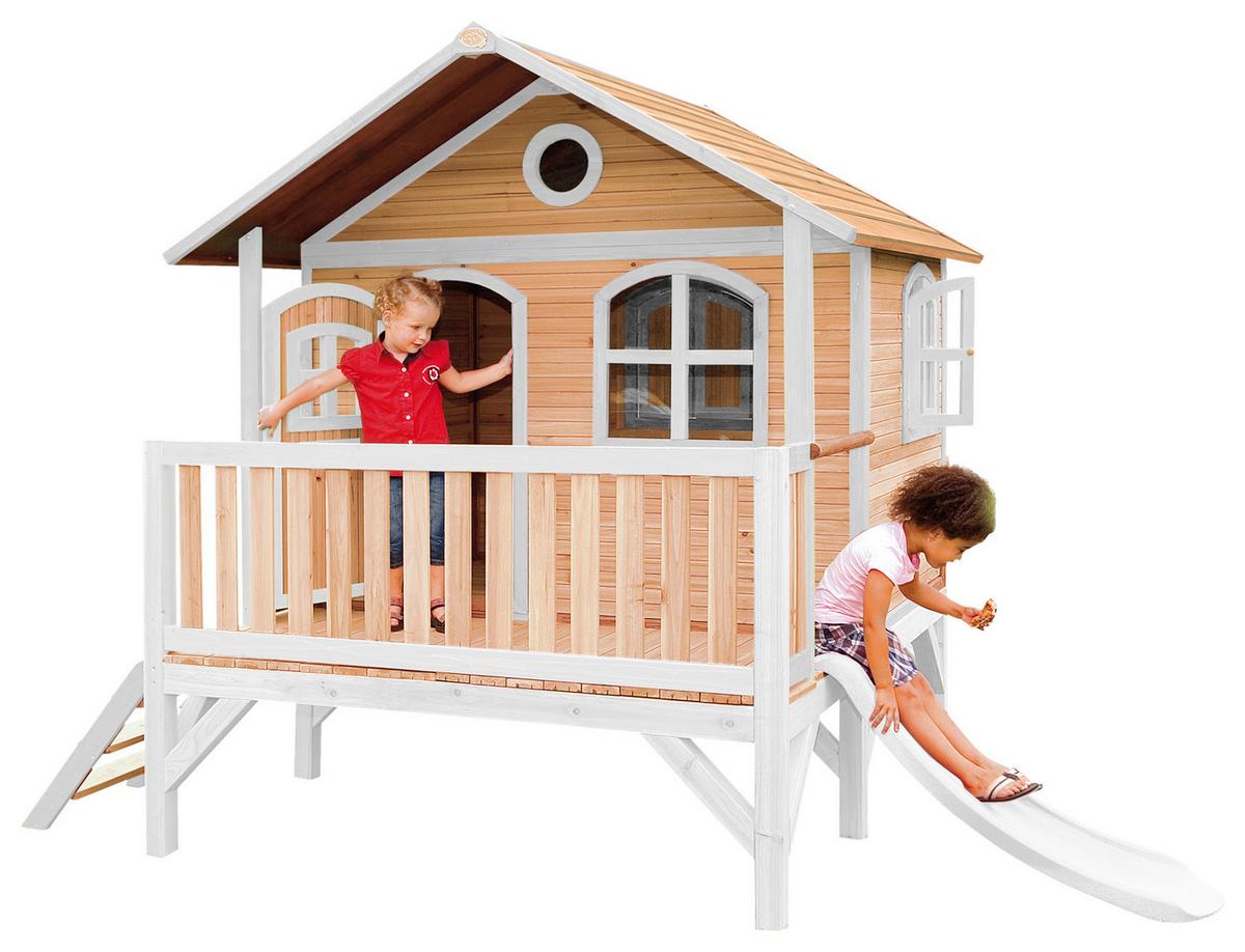 Spielhaus A030.040.91 - Rot/Braun, KONVENTIONELL, Holz/Kunststoff (349/233/212cm) - Ambia Garden