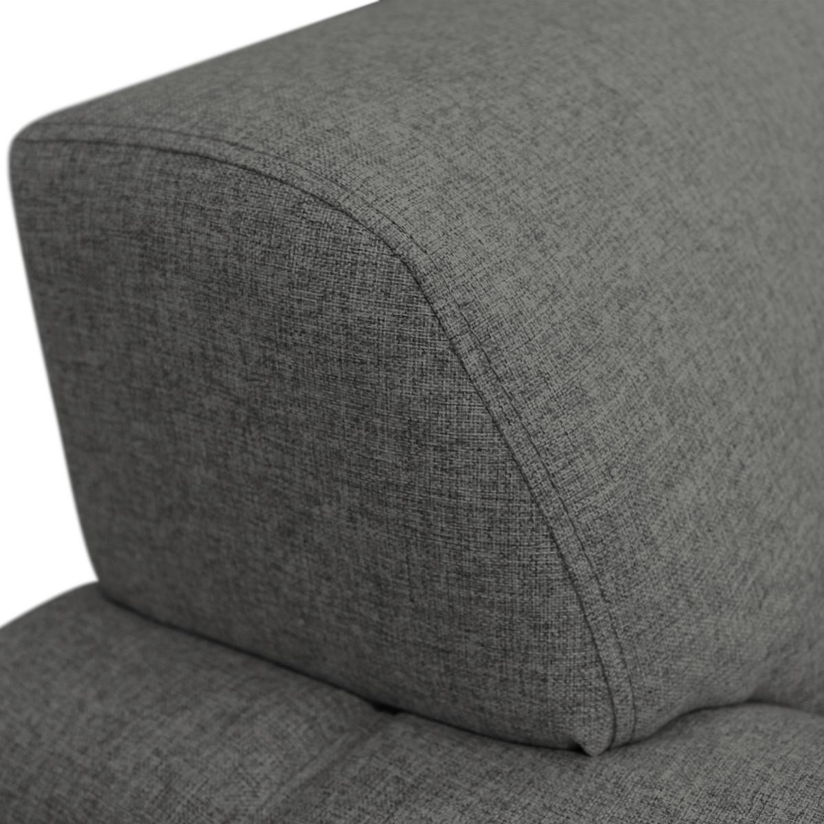 Ecksofa Mit Schlaffunktion Delux Grau Ottomane Rechts - Silberfarben/Grau, Design, Textil (266/266cm) - Livetastic