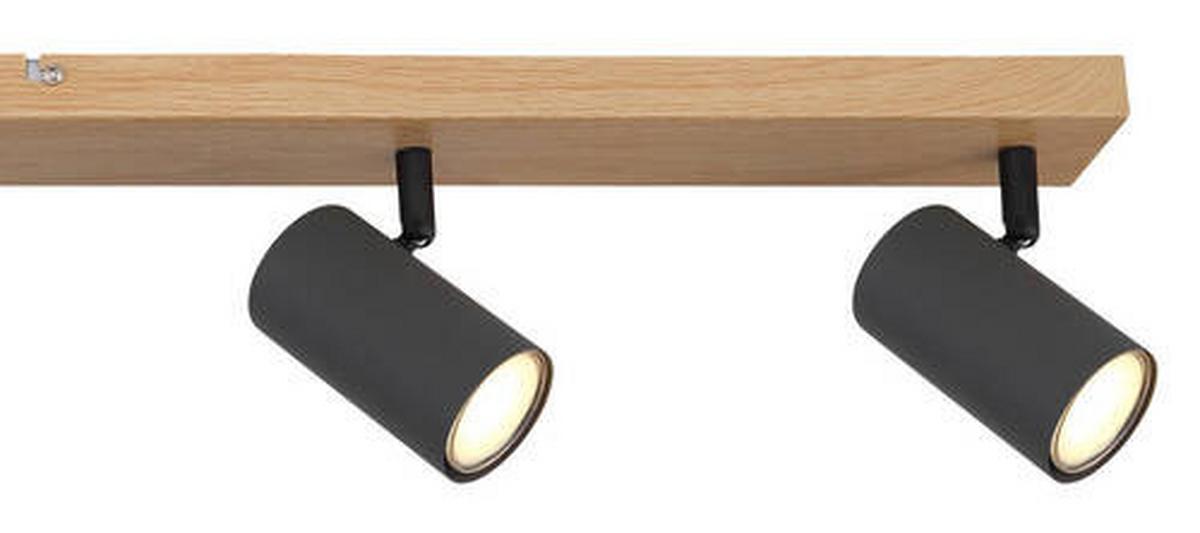 Strahler 57911-6dg - Graphitfarben/Schwarz, Natur, Holz/Metall (115/6/12cm) - Globo