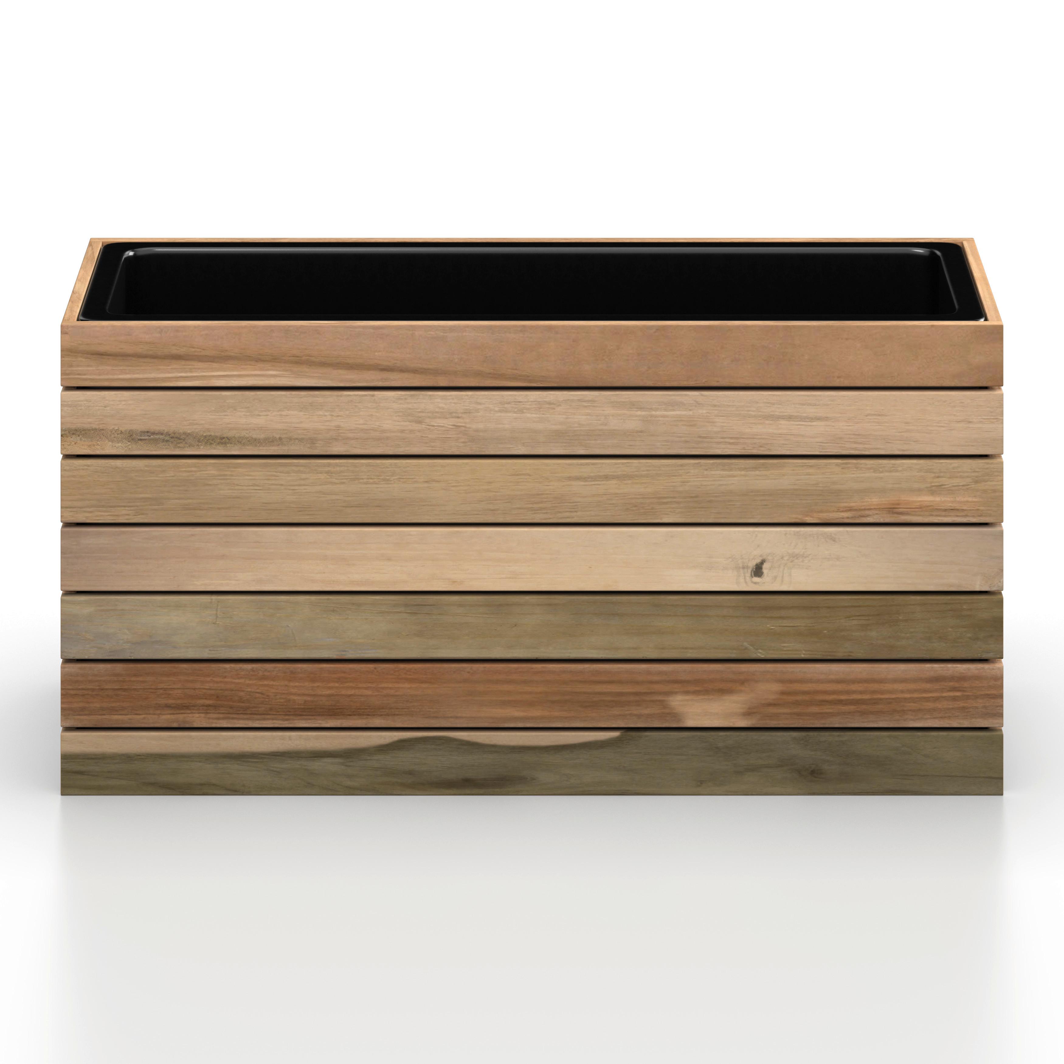 VYVÝŠENÝ ZÁHON MARLO - barvy akácie, Moderní, dřevo/plast (69/34,5/26cm) - Bessagi Garden