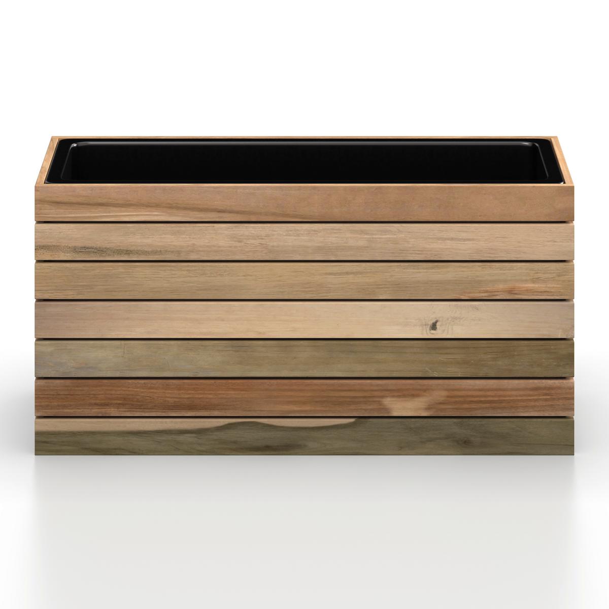 VYVÝŠENÝ ZÁHON MARLO - barvy akácie, Moderní, dřevo/plast (69/34,5/26cm) - Bessagi Garden