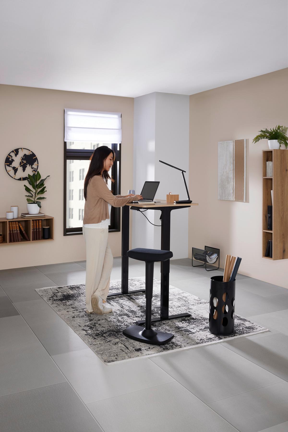 Psaci stůl EMIL II - černá/dub artisan, Moderní, kov/kompozitní dřevo (120/72-118/60cm) - Mömax