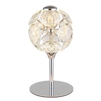 LED-Tischleuchte Virina Chromfarben Klar D: 15 cm - Klar/Chromfarben, KONVENTIONELL, Glas/Metall (15/26,5cm) - Globo