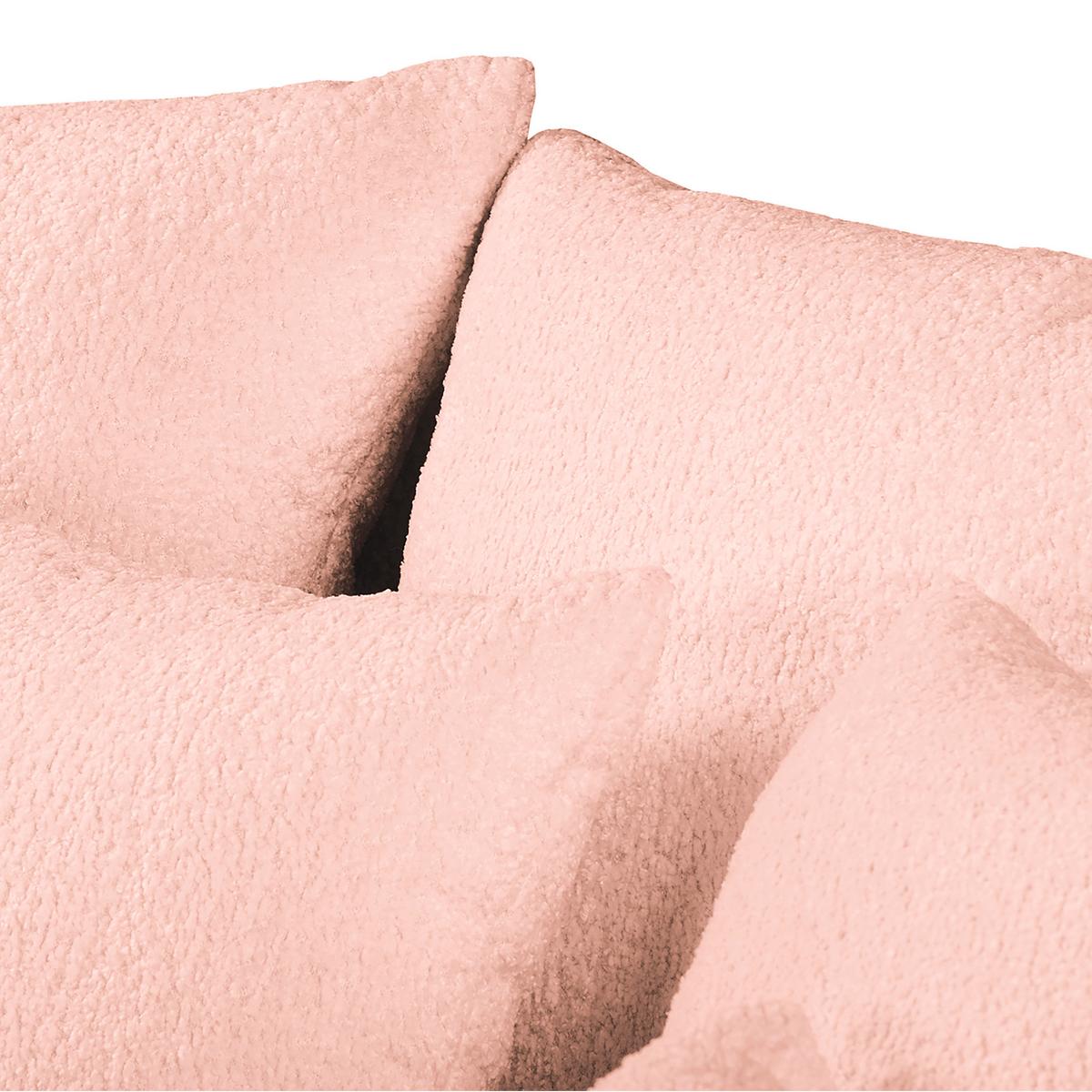 Bigsofa Naomi Rosa B: 284 Cm - Schwarz/Rosa, Design, Textil (284/94/148cm) - Livetastic