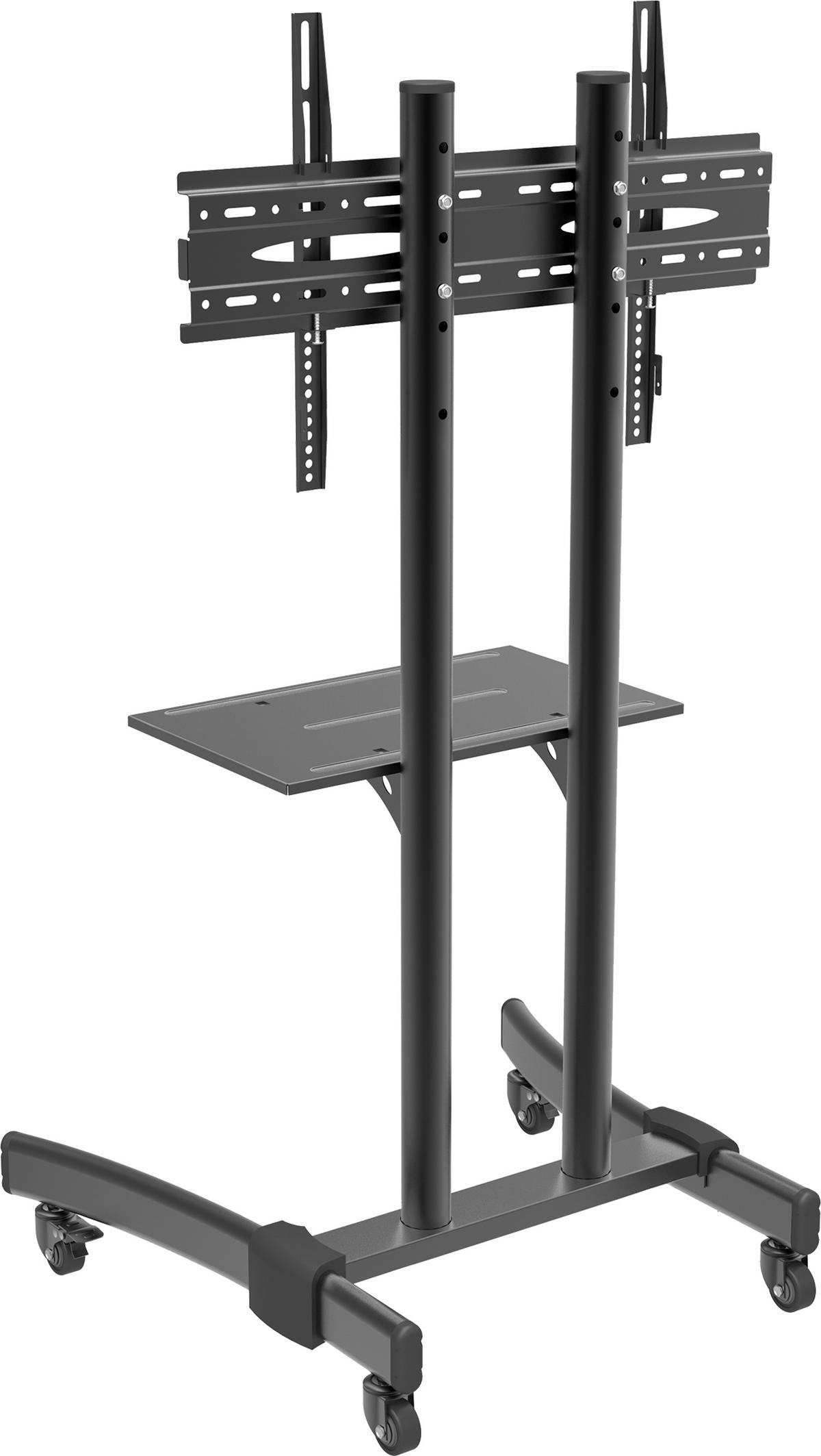 Tv-rack Bis 70“ Drehbar Mit Rollen B-Ms 125 Max. 30 Kg - Schwarz, Basics, Metall (109/76/55cm) - MID.YOU
