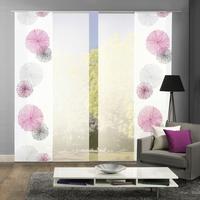 Flächenvorhang 4-tlg. Rawlins B: 60 Cm, Flieder/weiß - Flieder, Basics, Textil (60/245cm)