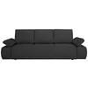 Schlafsofa Madox Dunkelgrau B: 255 cm - Dunkelgrau/Schwarz, Design, Textil (255/89/109cm) - MID.YOU