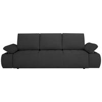 Schlafsofa Madox Dunkelgrau B: 255 cm - Dunkelgrau/Schwarz, Design, Textil (255/89/109cm) - MID.YOU