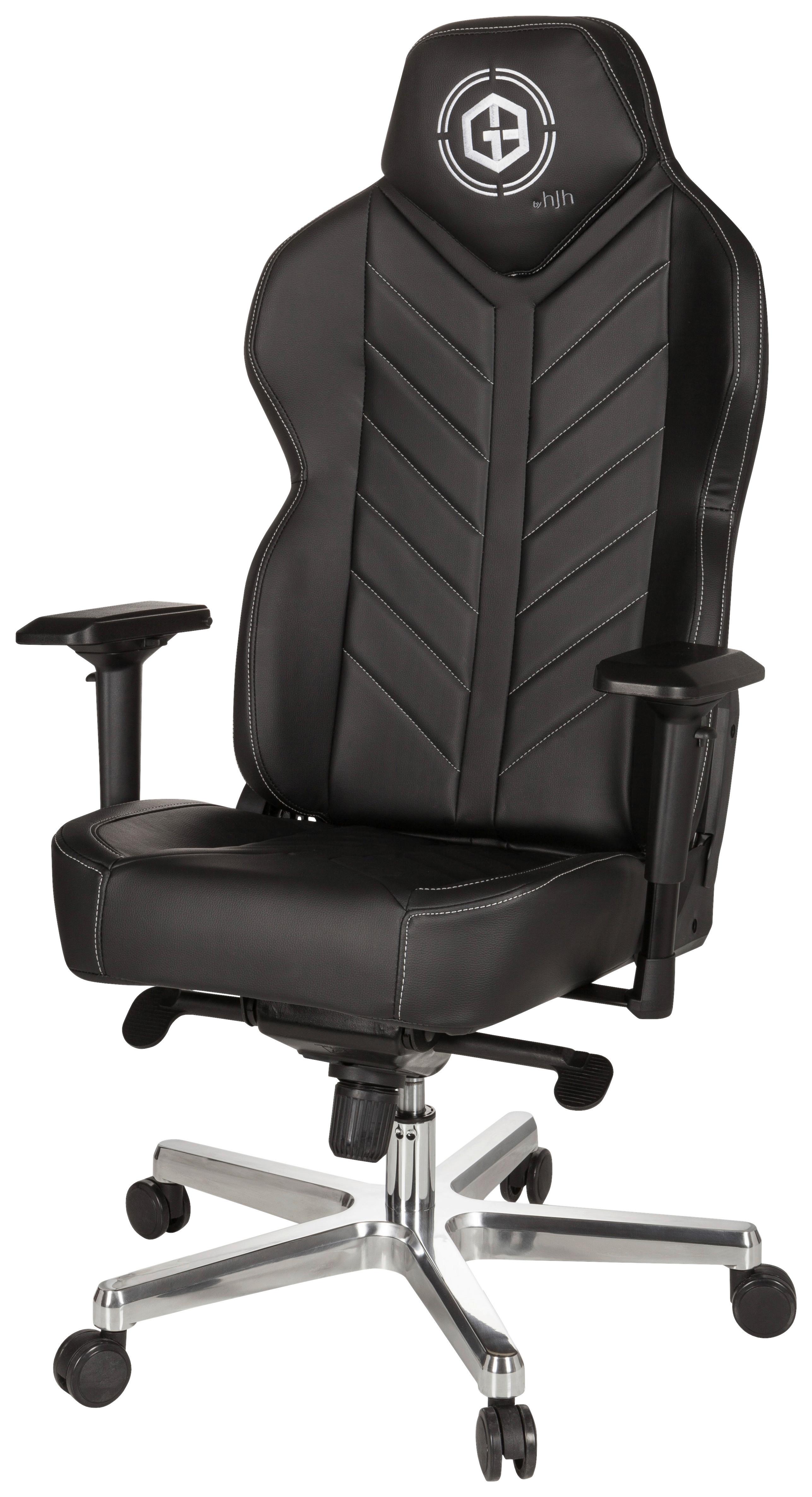Gamingstuhl Gamebreaker Colossus Schwarz - Alufarben/Schwarz, MODERN, Kunststoff/Textil (70/139/58cm) - MID.YOU