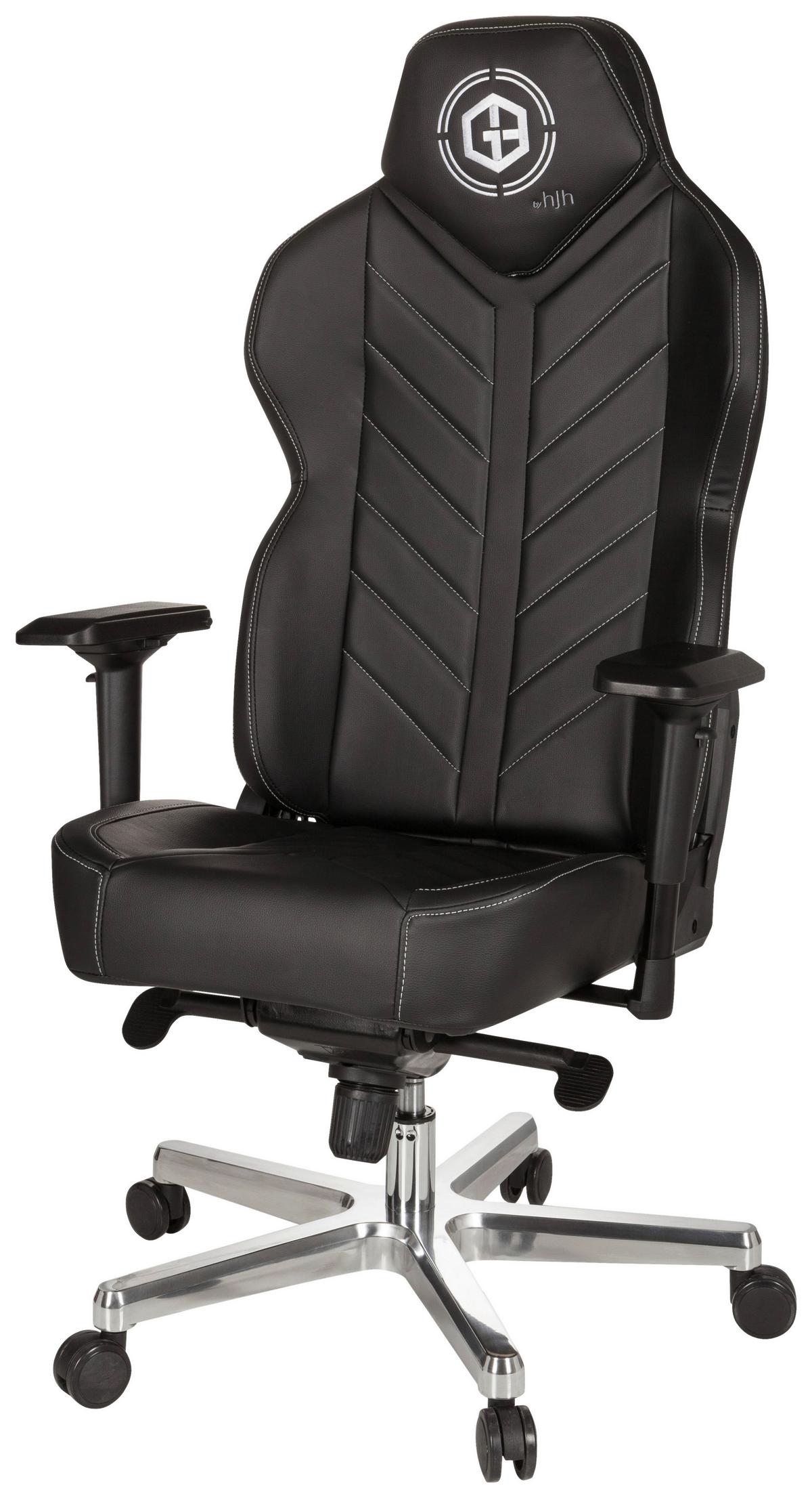 Gamingstuhl Gamebreaker Colossus Schwarz - Alufarben/Schwarz, MODERN, Kunststoff/Textil (70/139/58cm) - MID.YOU