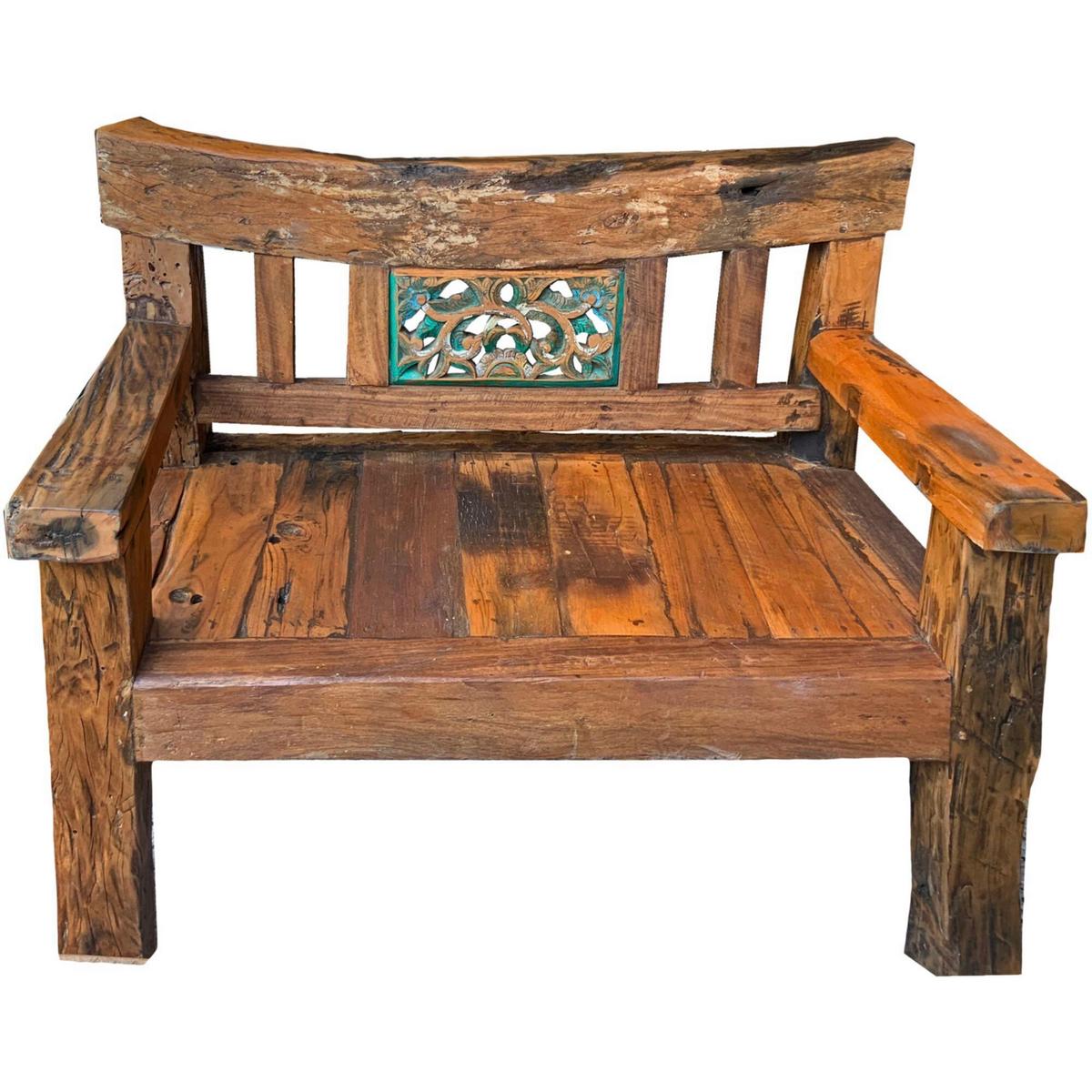 Gartenbank Sumba - Dunkelbraun, Basics, Holz (120/90/55cm) - Gardenson