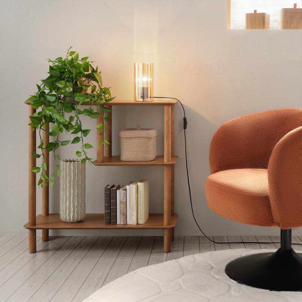 Regál MATS, prírodná farba - prírodná farba, Modern, drevo/kompozitné drevo (75/75/30cm) - Premium Living