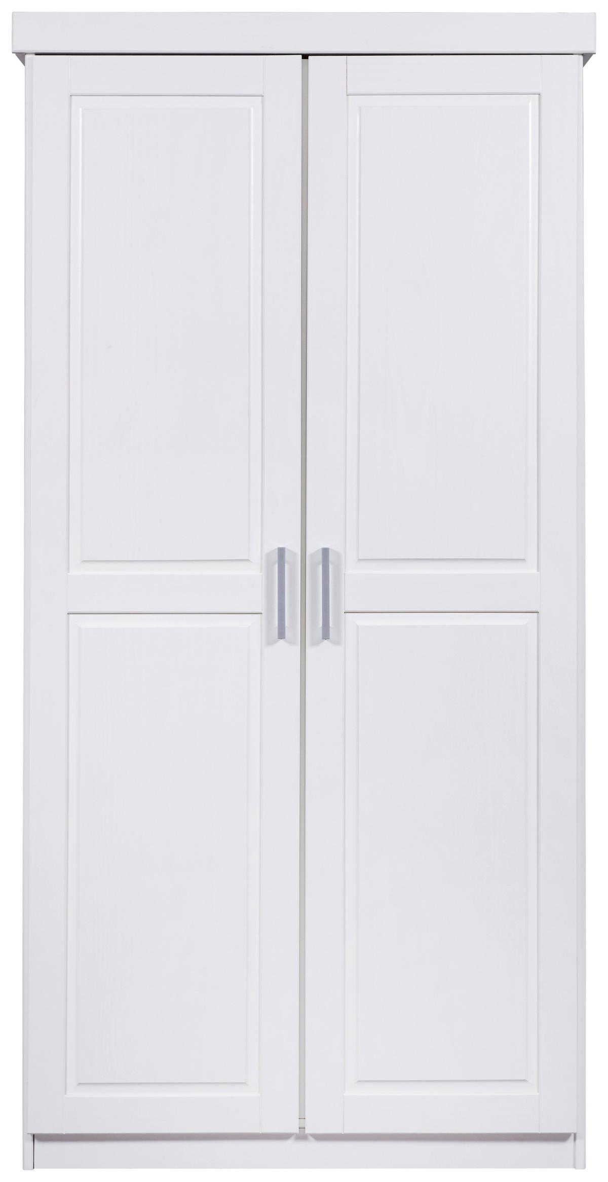 Drehtürenschrank 95cm Hakon Kiefer Massiv - Weiß, LIFESTYLE, Holz (95/190/55cm) - MID.YOU