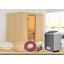 Sauna Cassis mit Interner Steuerung Am Ofen - Naturfarben, MODERN, Holz (196/198/196cm) - Karibu