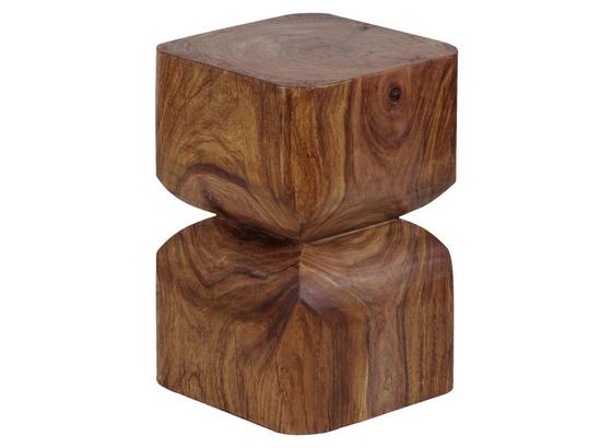 Beistelltisch In Sanduhr-Form, Sheeshamholz Massiv - Sheeshamfarben, Design, Holz (30/30/45cm) - Livetastic Beistelltisch In Sanduhr-Form, Sheeshamholz Massiv - Sheeshamfarben, Design, Holz (30/30/45cm) - Livetastic