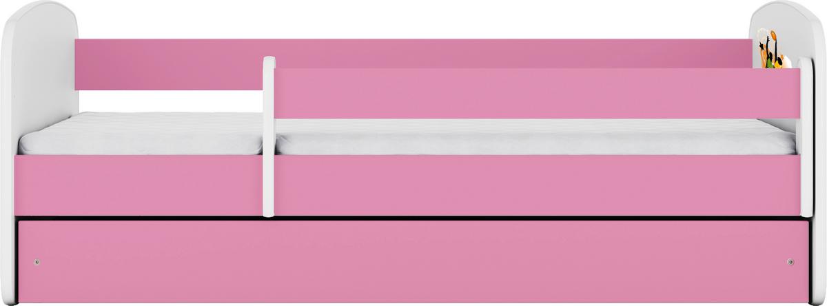 Kinder-/Juniorbett Babydreams inkl. Matratze 80x160 - Pink/Birkefarben, MODERN, Holz/Holzwerkstoff (80/160cm) - MID.YOU