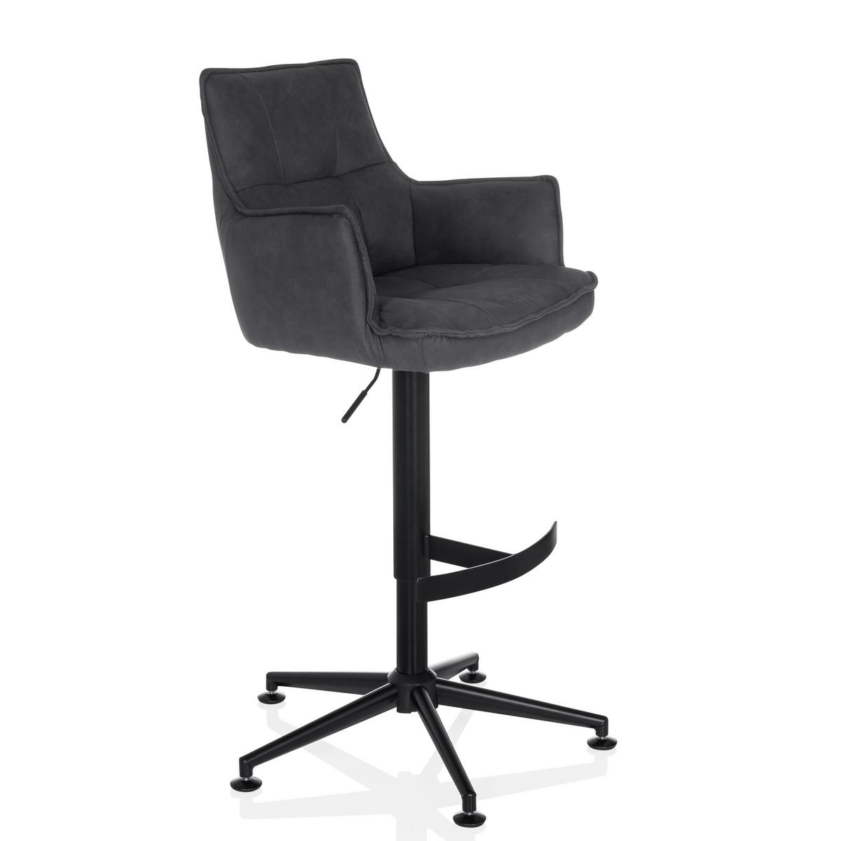 Barhocker Soalo Life High Anthrazit B: 55 Cm - Anthrazit/Schwarz, MODERN, Kunststoff/Textil (55/93/56cm) - MID.YOU