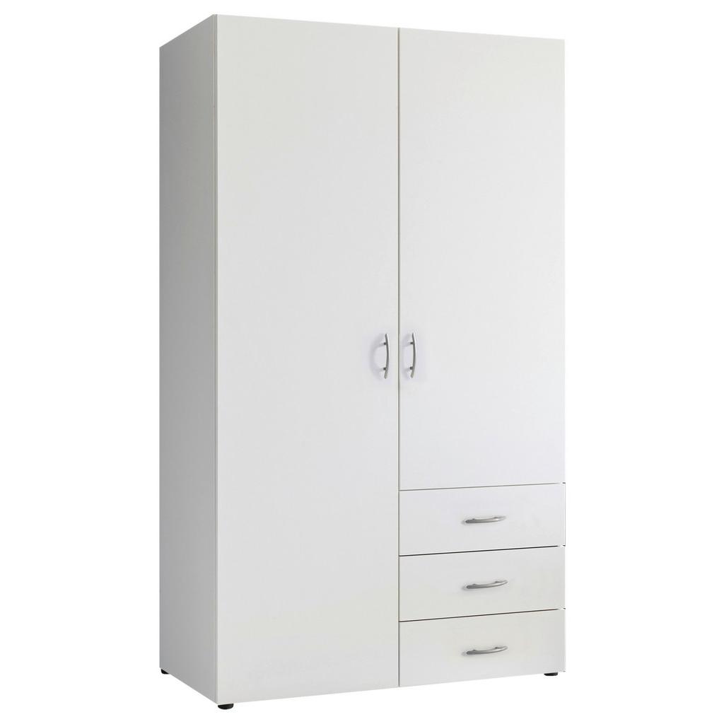 Drehtürenschrank mit Laden 101 cm Harry Weiß