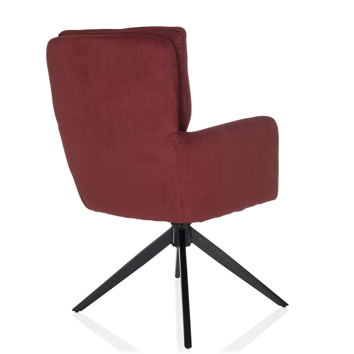 Armlehnstuhl Tarugo Rot B: 58 Cm - Rot/Schwarz, MODERN, Textil/Metall (58/94/60cm) - MID.YOU