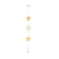 KINDERHÄNGELEUCHTE 31-12029 SINGLE SSS - Goldfarben/Weiß, Basics, Holzwerkstoff/Metall (11.5/10/90cm)