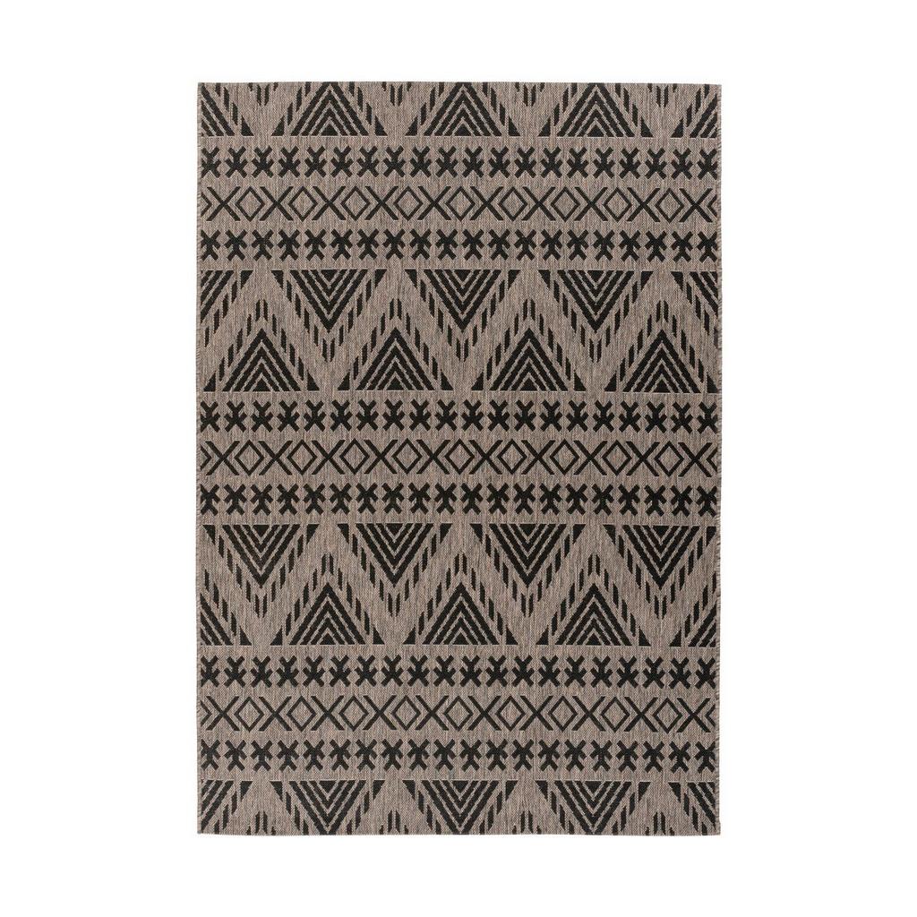 Flachwebeteppich Splash 500 Braun/grau, 200x290 Cm