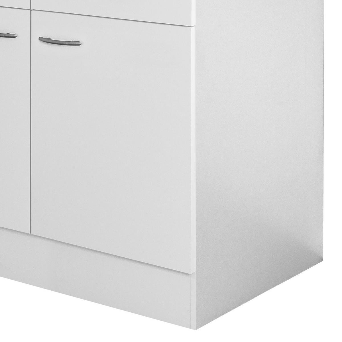 Spodní kuchyňská skřiňka WITO - bílá/světle šedá, kompozitní dřevo/plast (100/85/60cm) - MID.YOU