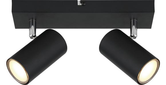 Strahler Felix 2-flammig Verstellbar L: 26 Cm - Schwarz, MODERN, Metall (26/5,5/12cm) - Luca Bessoni