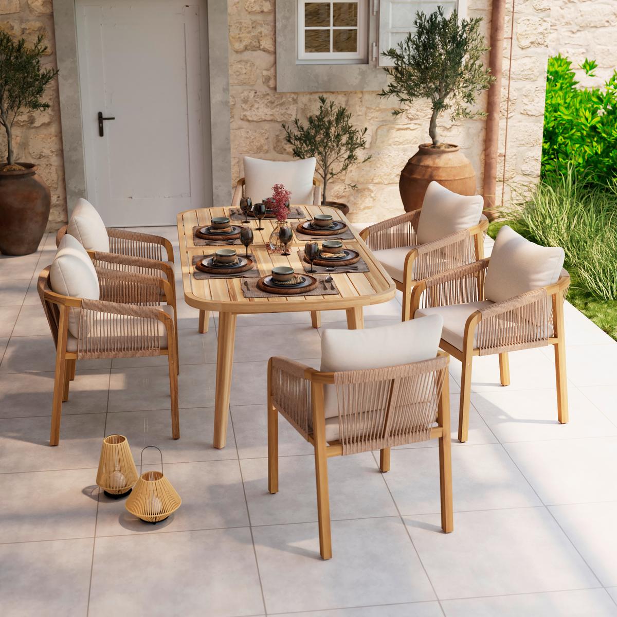 Gartensessel Talinn - Akaziefarben, MODERN, Holz (58/66/76.5cm) - Beldano