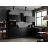 Eckküche Oliver Schwarz, Grau S: 280x172 Cm - Schwarz/Grau, Design, Holzwerkstoff (280/172cm) - Respekta