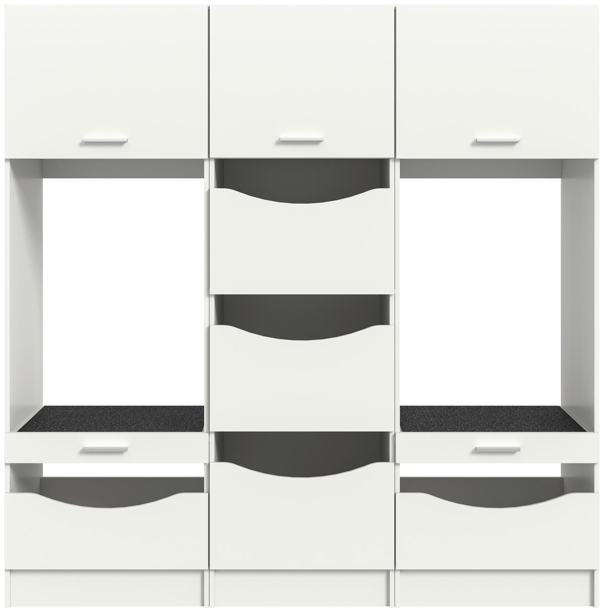 Prádelna Free bílá - bílá, Basics, kompozitní dřevo (193/195/68cm) - MID.YOU