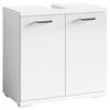 Waschbeckenunterschrank Nebraska B: 60 cm Weiß - Chromfarben/Weiß Hochglanz, MODERN, Holzwerkstoff (60/59/31,5cm) - MID.YOU